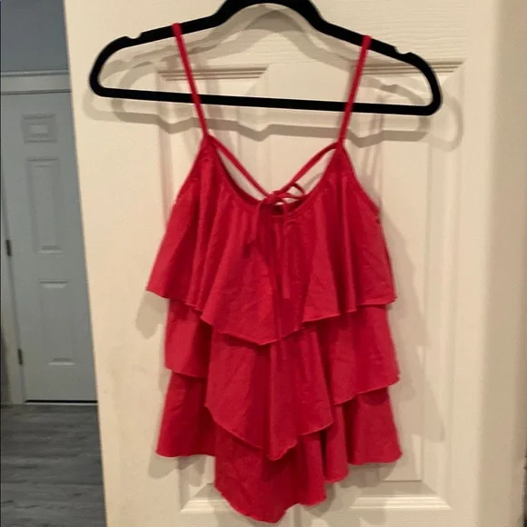 Chic Hot Pink Layered Tank Top - Picture 6 of 6